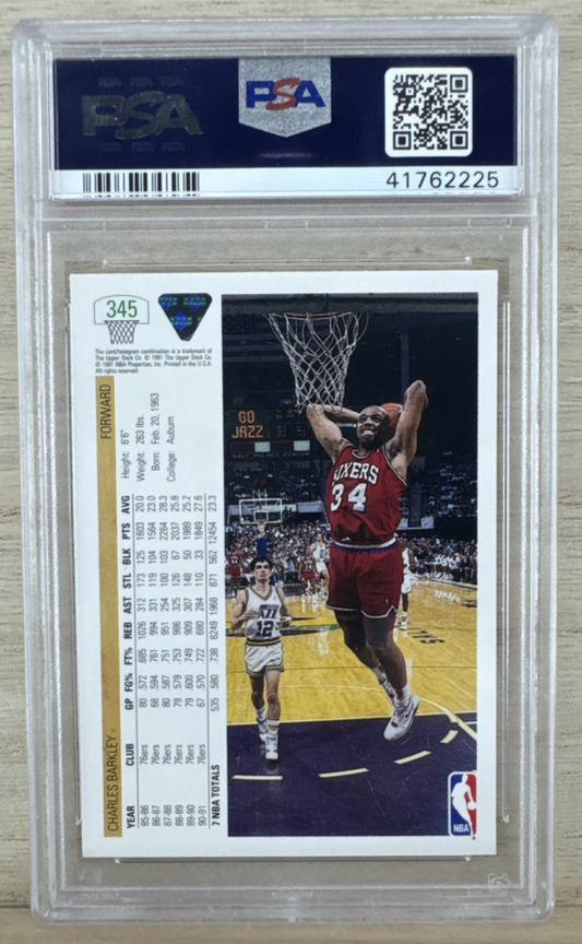 1991 Upper Deck - Charles Barkley #345 - PSA 8