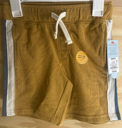 Cat & Jack Boys Shorts Brown Flexible Drawstring - Size XS 4/5