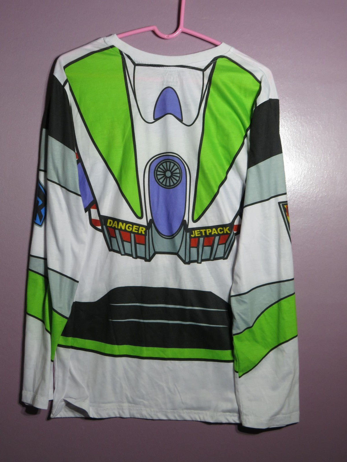 Disney Toy Story Buzz Lightyear Shirt - Men's L Long Sleeve Graphic Costume Top