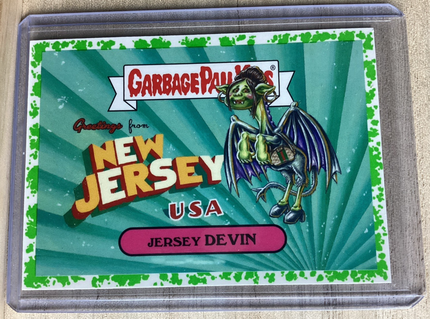 2018 Garbage Pail Kids - Jersey Devin - Green