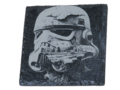 Laser Engraved Square Slate Coaster - ST