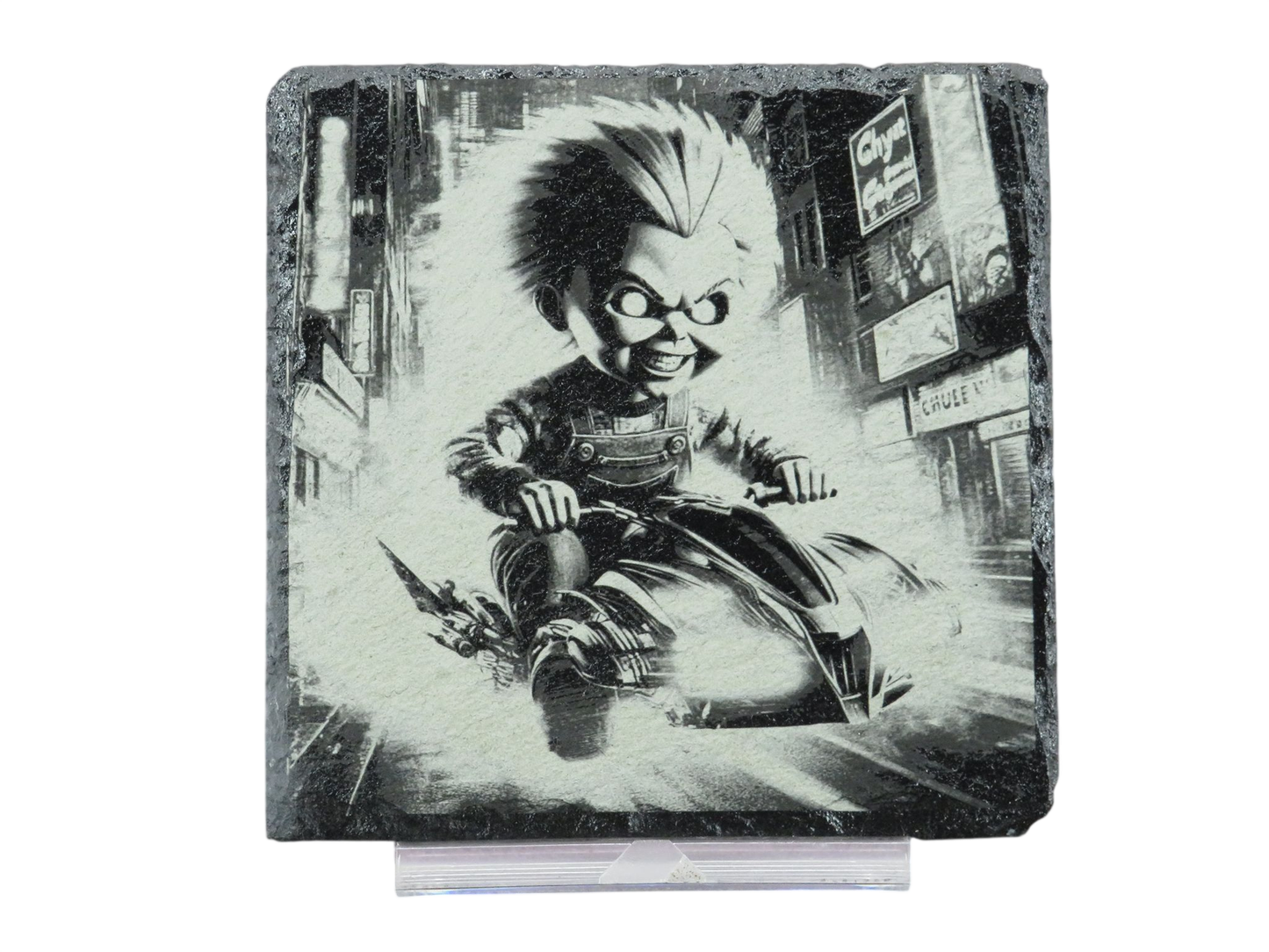 Laser Engraved Slate Coaster - CH3