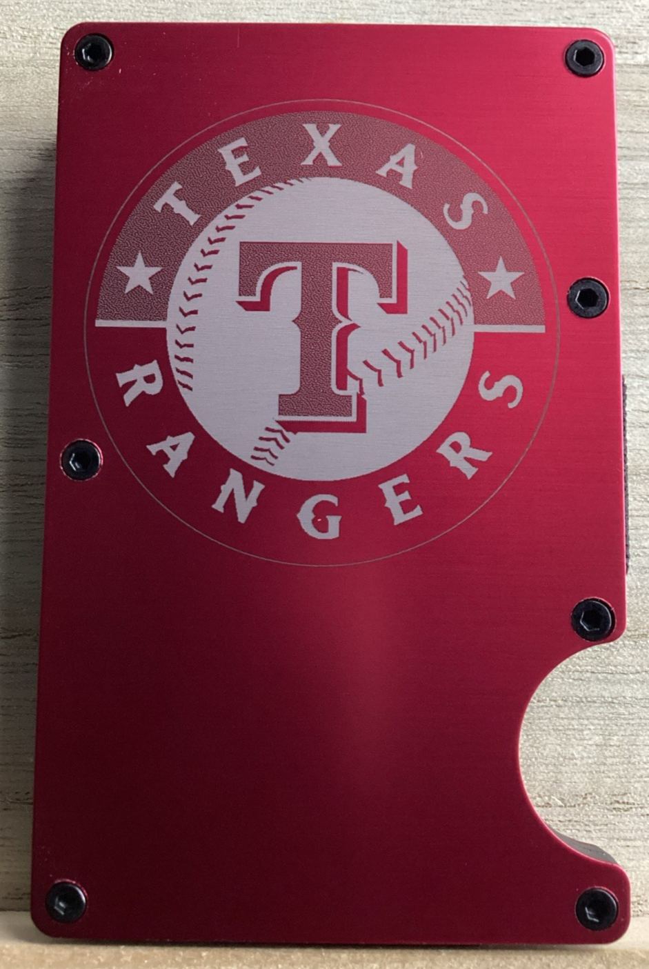 Metal Wallet - Laser Engraved - TR Red 2 - RFID Blocking