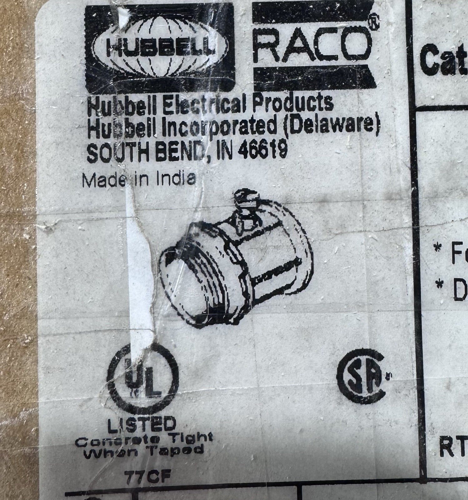 Hubbell Raco 2603 Connectors 3/4"  Set Screw Type- For EMT (Lot of 10) Zinc