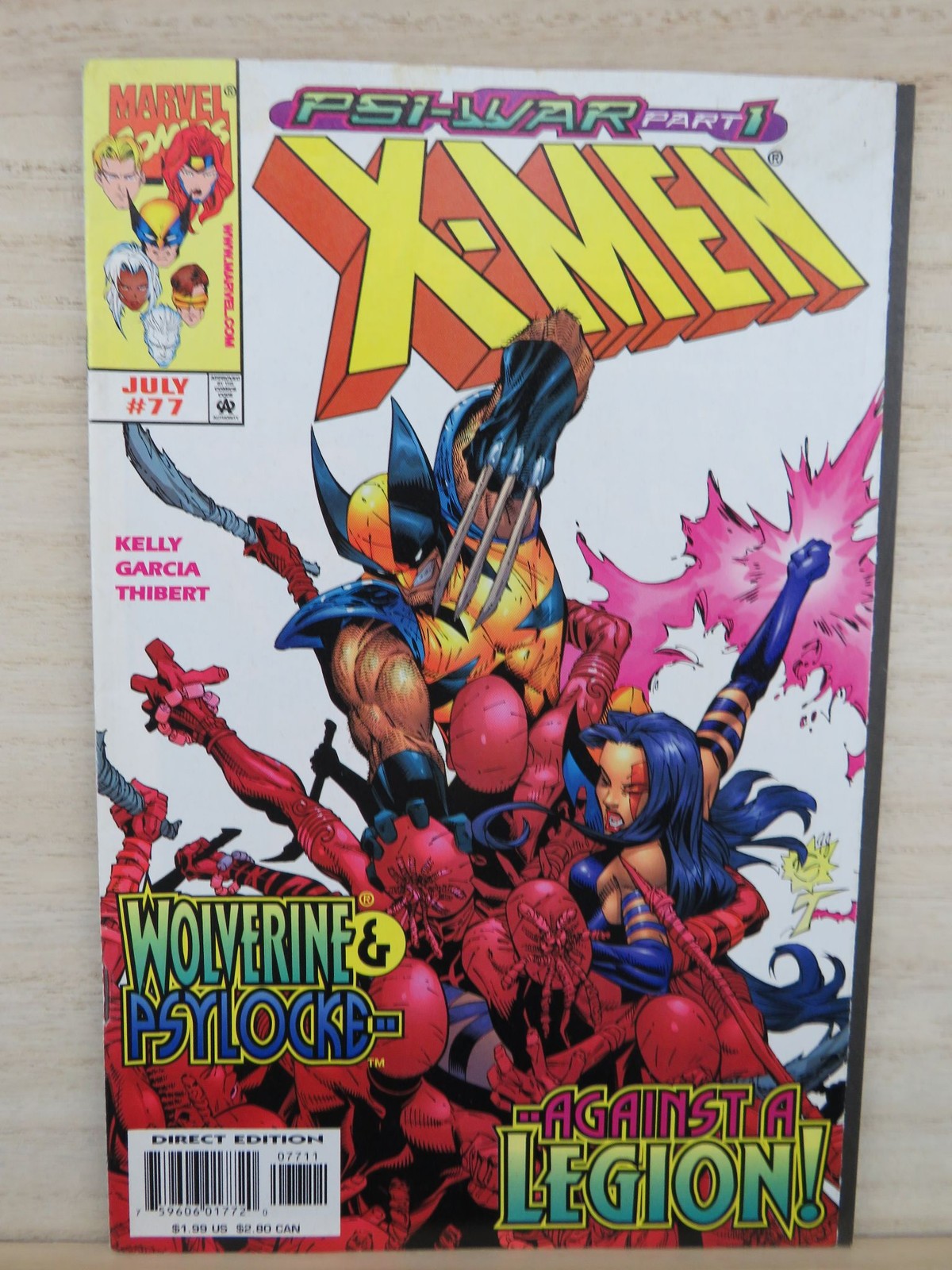 X-Men #77 July PSI-War Part 1 - Marvel Comic - 1998