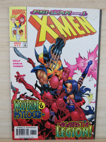 X-Men #77 July PSI-War Part 1 - Marvel Comic - 1998
