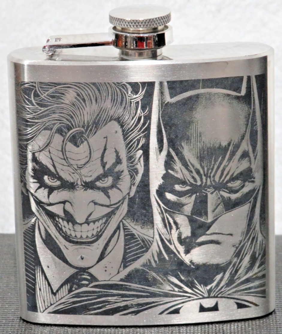 Laser Engraved Stainless Steel Flask - BM2