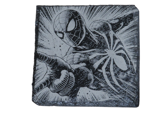 Laser Engraved Square Slate Coaster - SM3