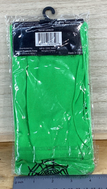 Green & Black Spider Web Print Tights