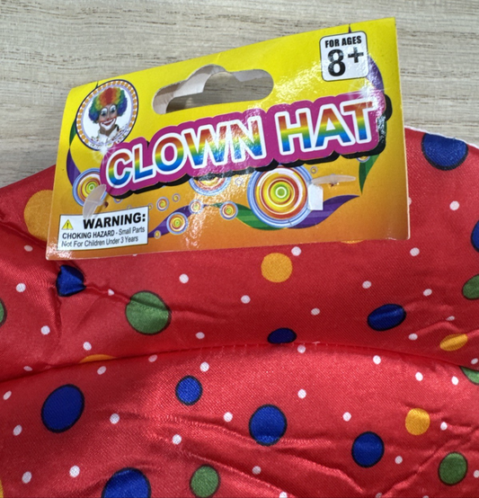 Clown Hat - Red Polka Dot1