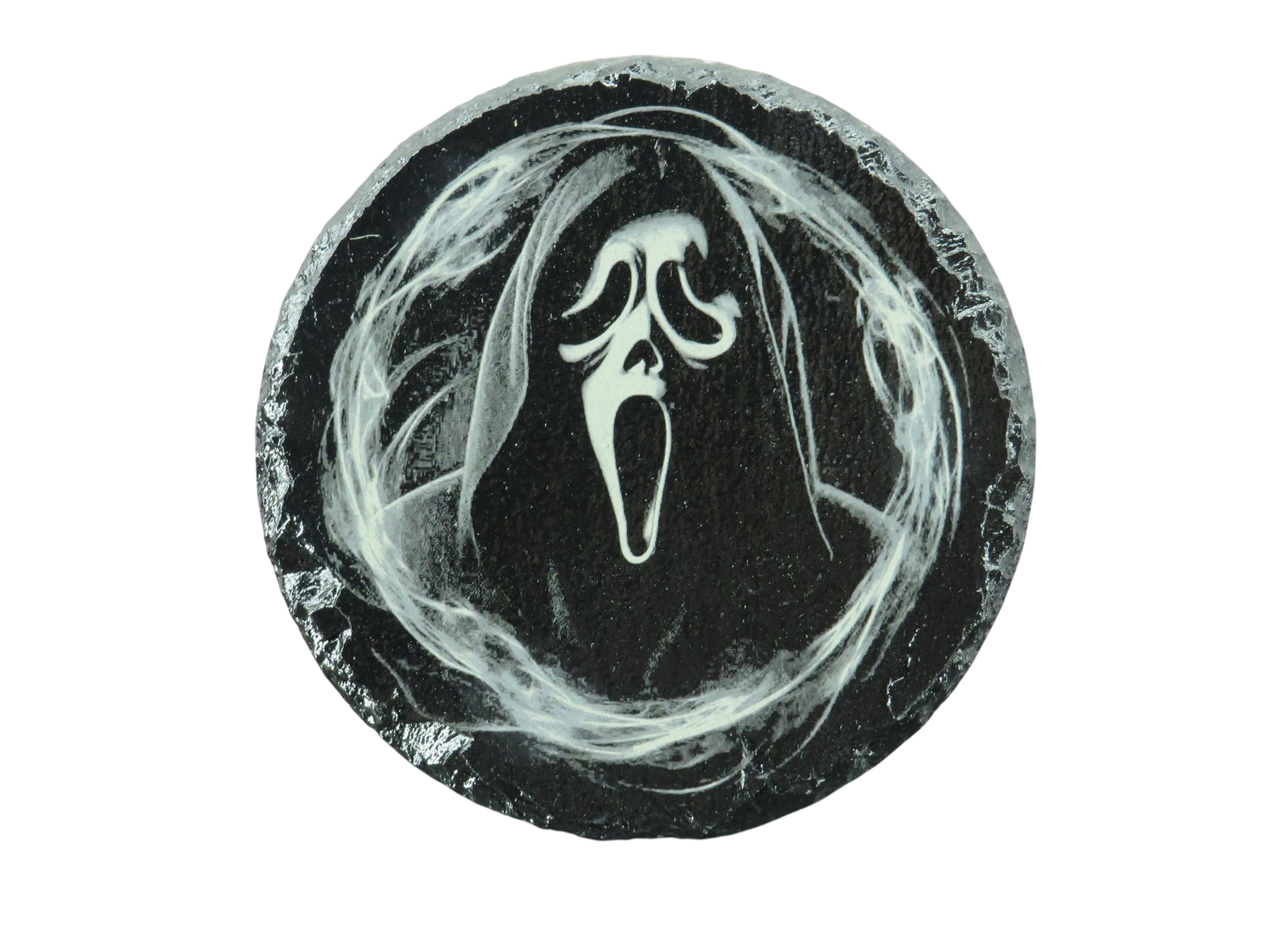 Laser Engraved Round Slate Coaster - GF5