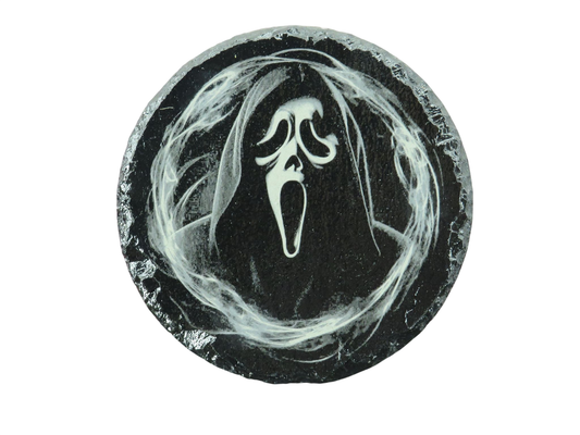 Laser Engraved Round Slate Coaster - GF5
