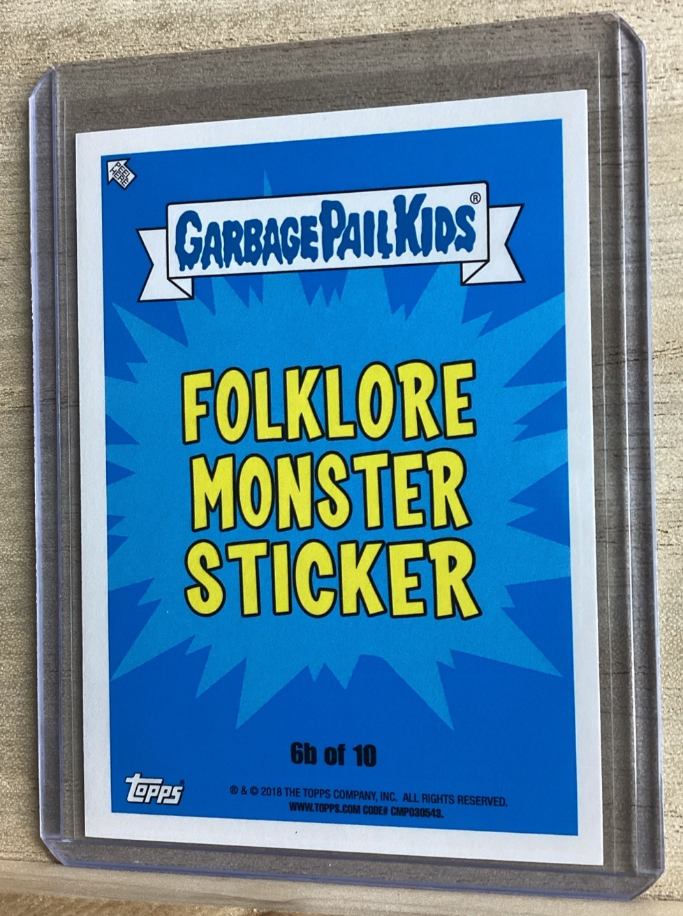 2018 Garbage Pail Kids - Woolly Woody - Green