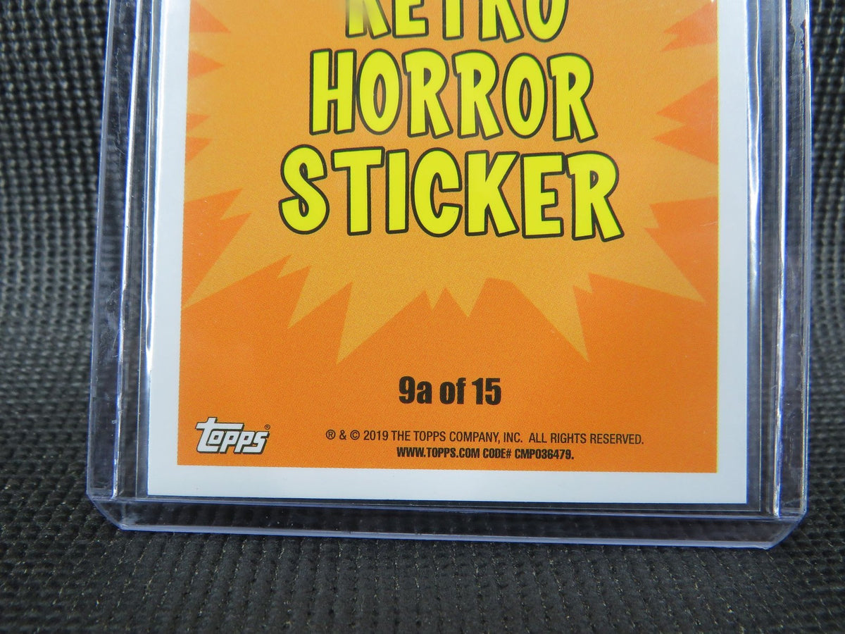 2019 Garbage Pail Kids Retro Horror Sticker - Dwight Stalker #9a - Green2
