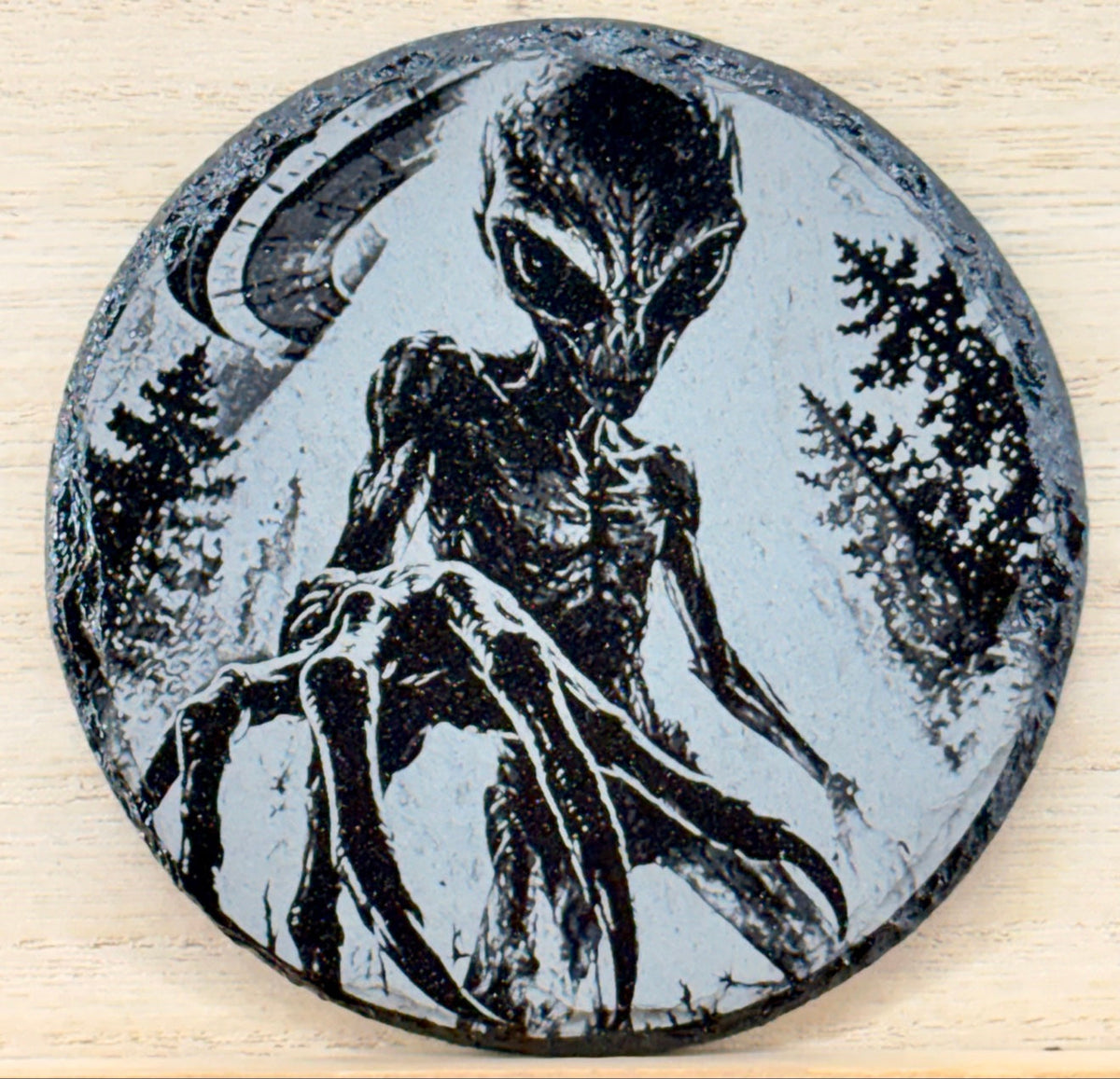 Slate Coaster - Alien Encounter