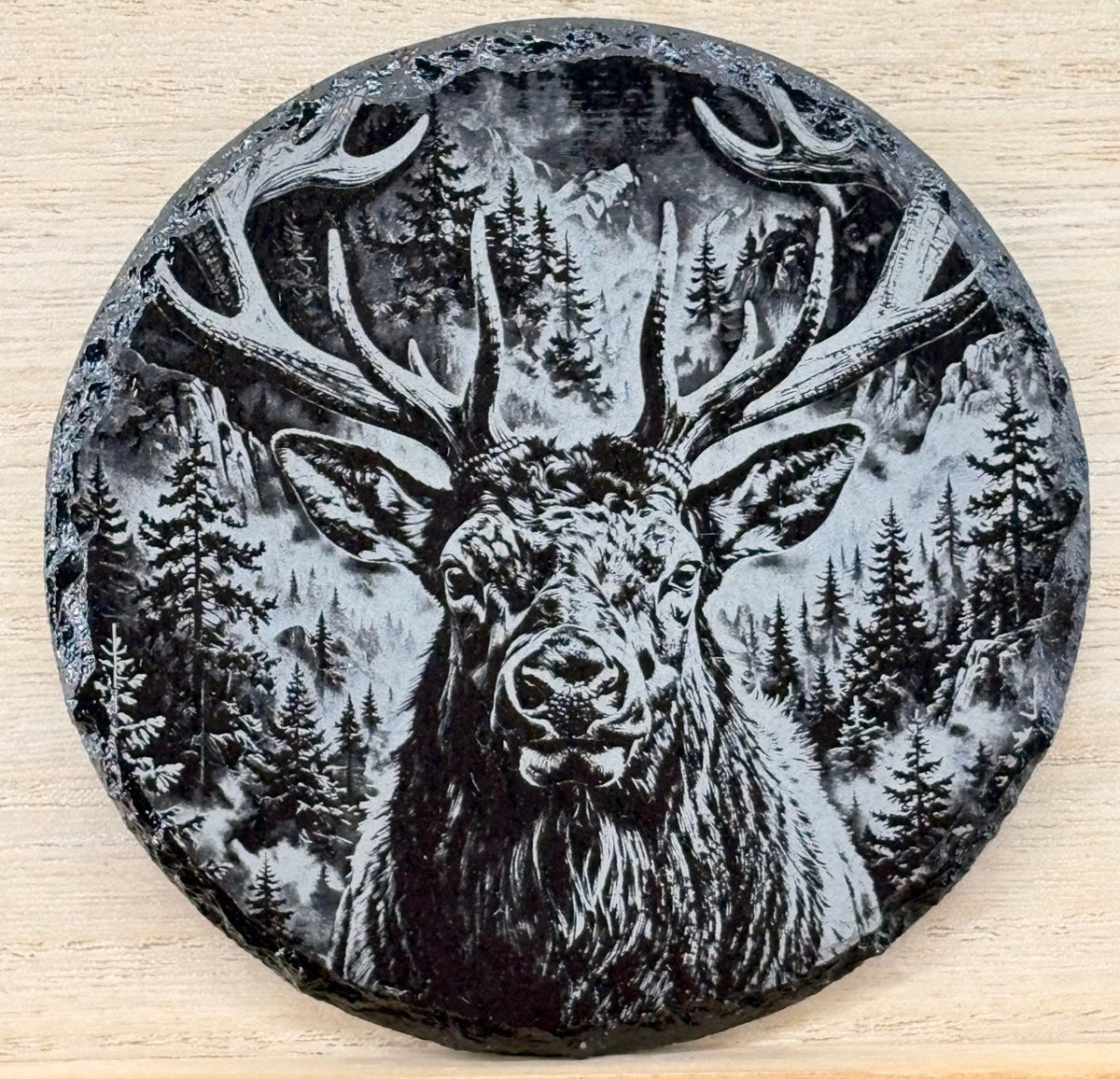Slate Coaster - Elk