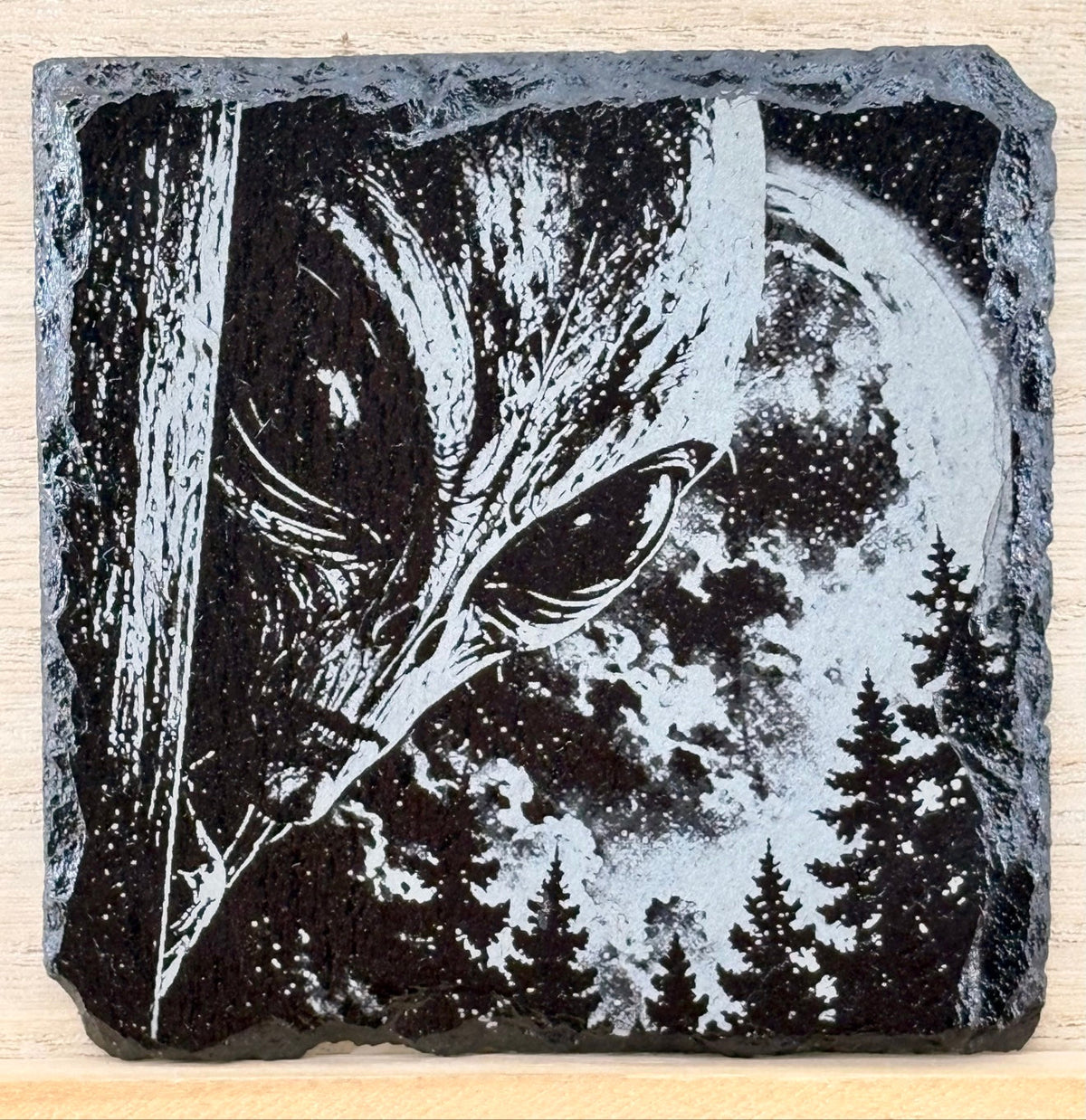 Slate Coaster - Forest Watcher