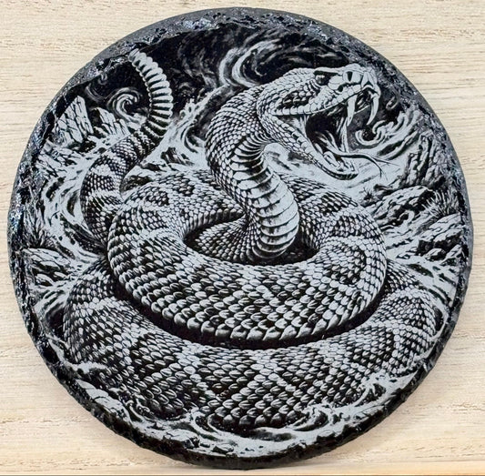 Slate Coaster - Rattlesnake