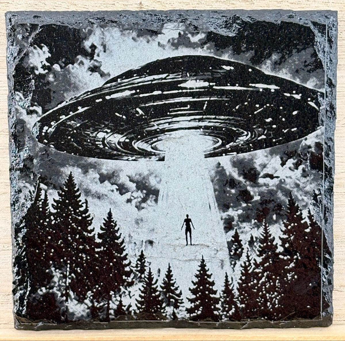 Slate Coaster - UFO Encounter